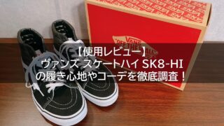 【使用レビュー】ヴァンズ スケートハイ SK8-HIの履き心地やコーデを徹底調査！